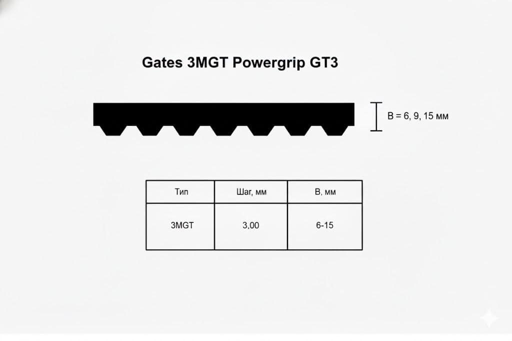 Ремень Gates GT3 324 3MGT 9