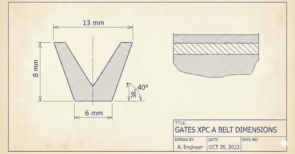Ремень Gates A40 13X1055LP/1030LI