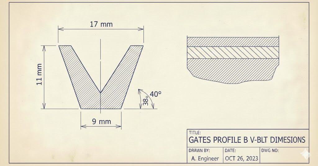 Ремень Gates B95 17X2465LP/2425LI